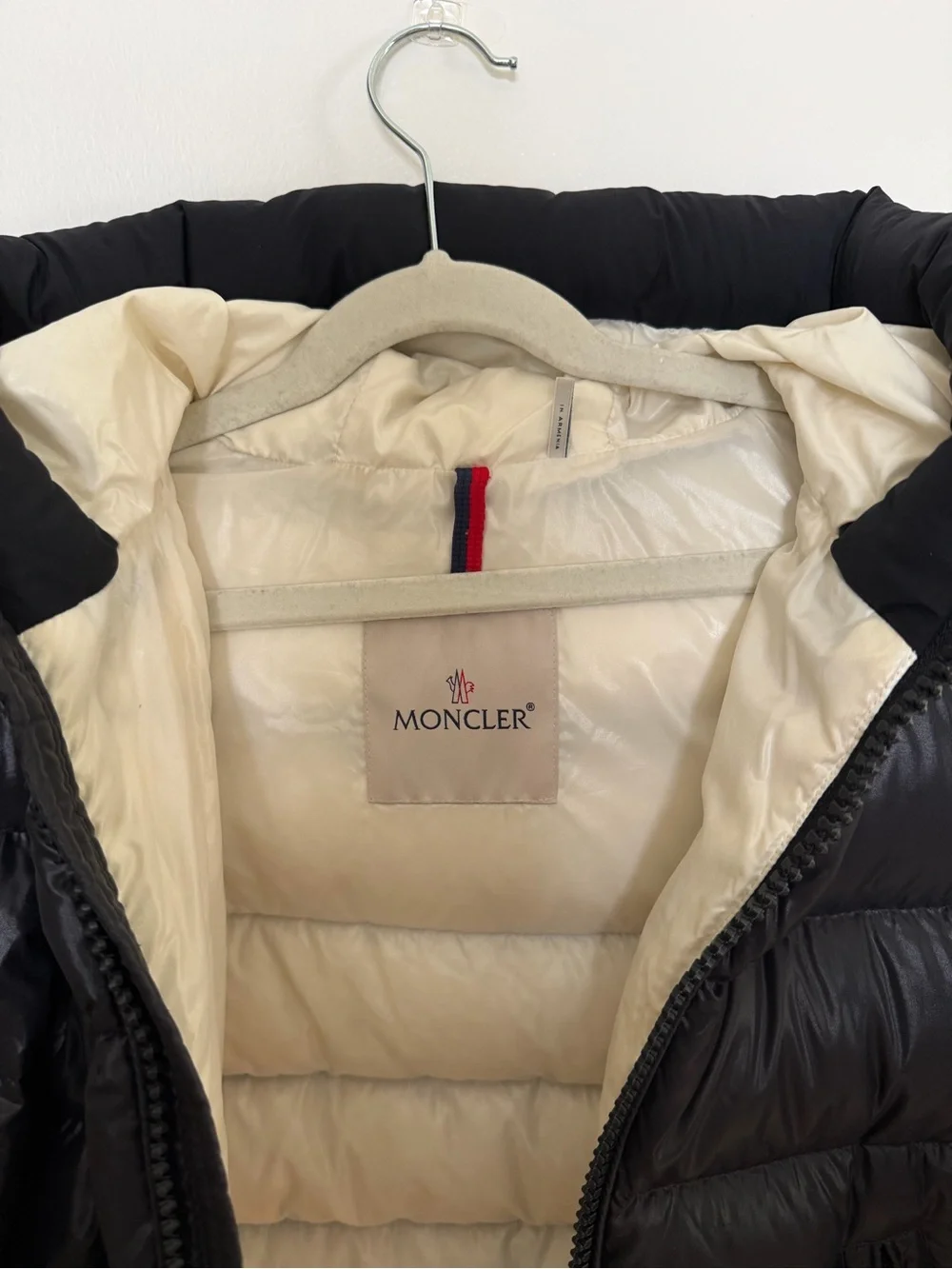 Authentic Moncler Quilted Puffer Jacket with Hood for Kids